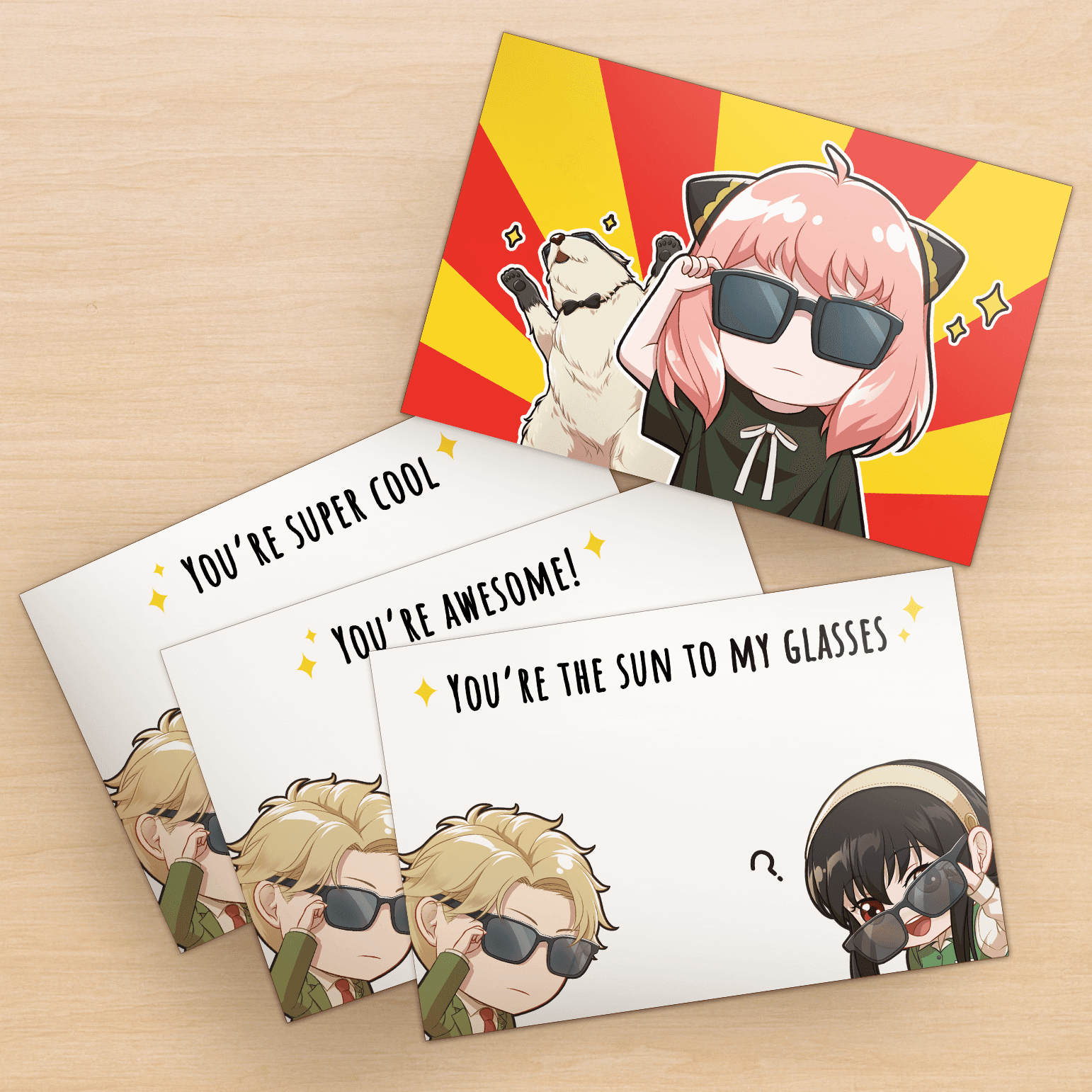 Cool Family Reversible Postcard