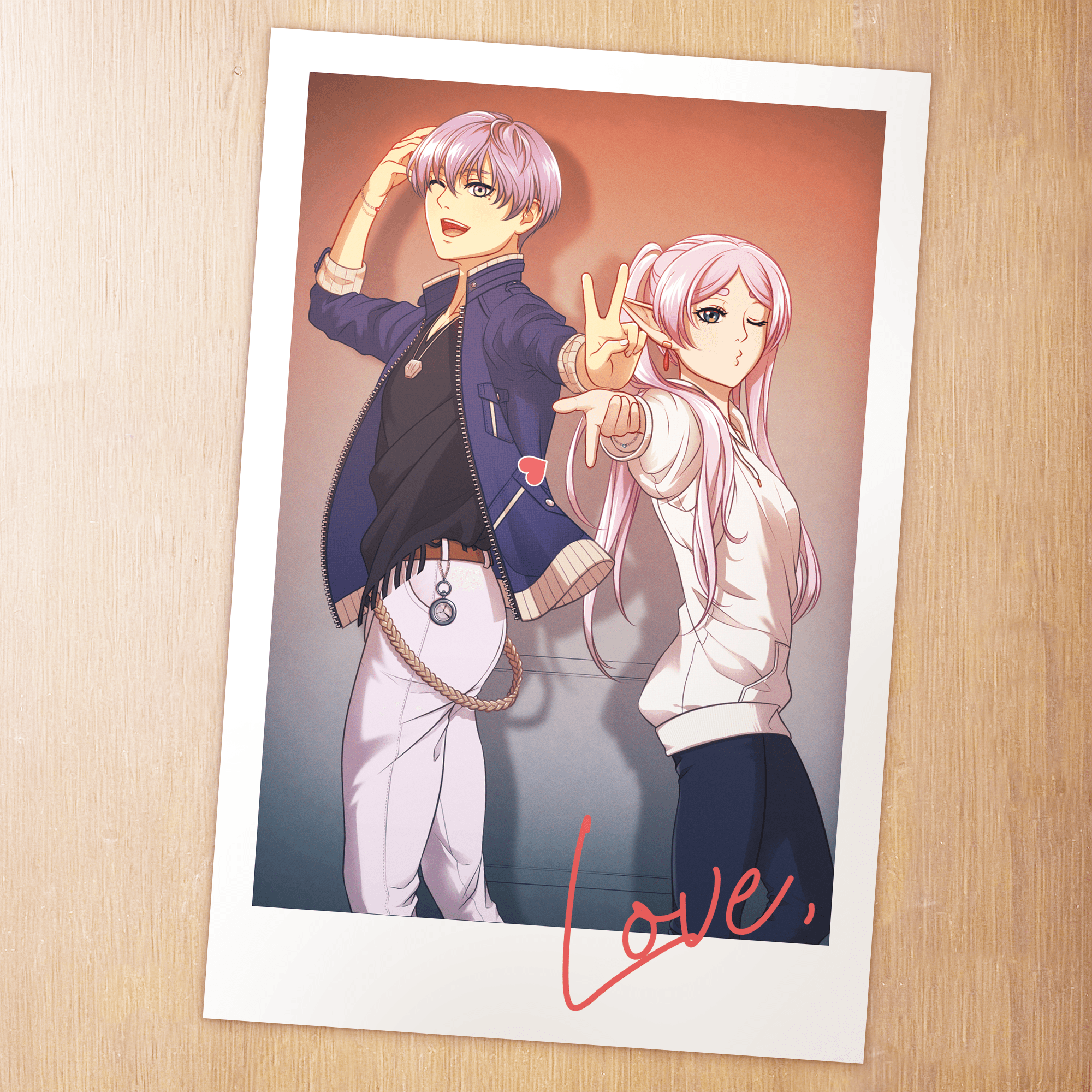 Modern Himmel and Frieren Postcard
